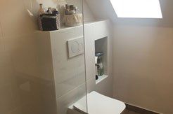 Exemple de réalisation WC sous comble